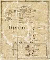 Disco Village, Shelby, Michigan 1859 Old Town Map Custom Print - Macomb Co.