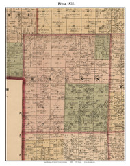 Flynn, Michigan 1876 Old Town Map Custom Print - Sanilac Co.