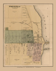 Port Sanilac Village, Sanilac, Michigan 1876 Old Town Map Custom Print - Sanilac Co.