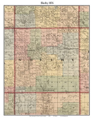 Shelby, Michigan 1876 Old Town Map Custom Print - Oceana Co.