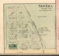 New Era Village, Shelby, Michigan 1876 Old Town Map Custom Print - Oceana Co.
