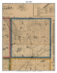Ross, Michigan 1861 Old Town Map Custom Print - Kalamazoo Co.