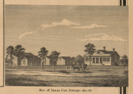 Residence of Cox, Michigan 1861 Old Town Map Custom Print - Kalamazoo Co.