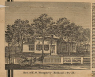 Residence of Humphrey, Michigan 1861 Old Town Map Custom Print - Kalamazoo Co.