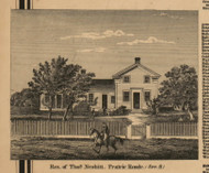 Residence of Nesbit, Michigan 1861 Old Town Map Custom Print - Kalamazoo Co.