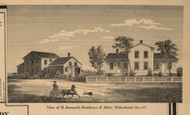 Residence  and Mill of Atwood, Michigan 1861 Old Town Map Custom Print - Kalamazoo Co.