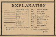 Explanation, Michigan 1861 Old Town Map Custom Print - Kalamazoo Co.