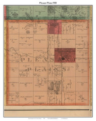 Pleasant Plains, Michigan 1900 Old Town Map Custom Print - Lake Co.