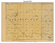 Springfield, Michigan 1898 Old Town Map Custom Print - Kalkaska Co.