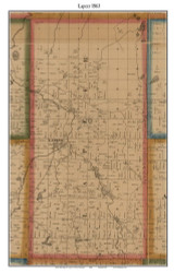 Lapeer, Michigan 1863 Old Town Map Custom Print - Lapeer Co.