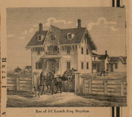 Residence of Lamb, Michigan 1863 Old Town Map Custom Print - Lapeer Co.