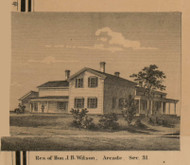 Residence of Wilson, Michigan 1863 Old Town Map Custom Print - Lapeer Co.
