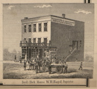 Boyd's Block, Monroe, Michigan 1859 Old Town Map Custom Print - Monroe Co.