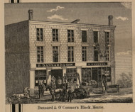 Dansard & O'Connor Block, Monroe, Michigan 1859 Old Town Map Custom Print - Monroe Co.