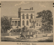 Boyd Residence, Monroe, Michigan 1859 Old Town Map Custom Print - Monroe Co.