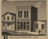 Wing & Johnson Bank, Monroe, Michigan 1859 Old Town Map Custom Print - Monroe Co.