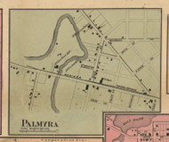 Palmyra Village, Palmyra, Michigan 1857 Old Town Map Custom Print - Lenawee Co.