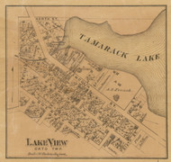 Lake View Village, Michigan 1875 Old Town Map Custom Print - Montcalm Co.