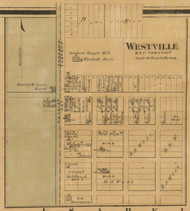 Westville Village, Day, Michigan 1875 Old Town Map Custom Print - Montcalm Co.