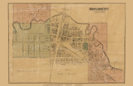 Howard City, Reynolds, Michigan 1875 Old Town Map Custom Print - Montcalm Co.