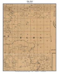 Elba, Michigan 1864 Old Town Map Custom Print - Gratiot Co.