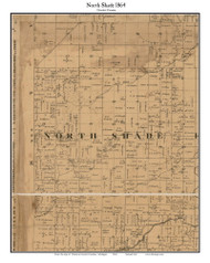 North Shade, Michigan 1864 Old Town Map Custom Print - Gratiot Co.