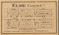 Elsie Village, Duplain, Michigan 1864 Old Town Map Custom Print - Clinton Co.