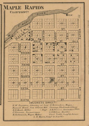 Maple Rapids, Essex , Michigan 1864 Old Town Map Custom Print - Clinton Co.