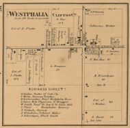 Westphalia Village, Westphalia, Michigan 1864 Old Town Map Custom Print - Clinton Co.