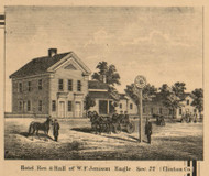 Jenison Hotel and Residence, Eagle, Michigan 1864 Old Town Map Custom Print - Clinton Co.