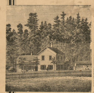 Unnamed Residence (2), Not Determined, Michigan 1864 Old Town Map Custom Print - Clinton Co.