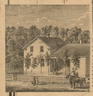 Unnamed Residence (4), Not Determined, Michigan 1864 Old Town Map Custom Print - Clinton Co.