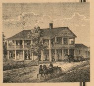 Unnamed Residence (6), Not Determined, Michigan 1864 Old Town Map Custom Print - Clinton Co.
