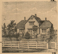 Unnamed Residence (7), Not Determined, Michigan 1864 Old Town Map Custom Print - Clinton Co.