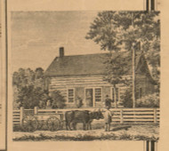 Unnamed Residence (9), Not Determined, Michigan 1864 Old Town Map Custom Print - Clinton Co.