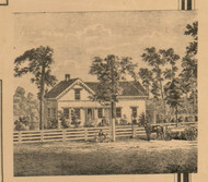 Unnamed Residence (10), Not Determined, Michigan 1864 Old Town Map Custom Print - Clinton Co.