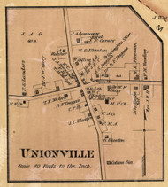 Unionville Village, District 11 , Bedford Co. Tennessee 1878 Old Town Map Custom Print Bedford Co.