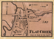 Flat Creek Village, District 24, Bedford Co. Tennessee 1878 Old Town Map Custom Print Bedford Co.
