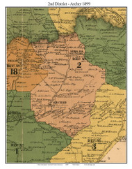 Distrit 2 - Archer - Luna, 1899 Old Town Map Custom Print Marshall Co.