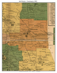 District 6 - Farmington, 1899 Old Town Map Custom Print Marshall Co.