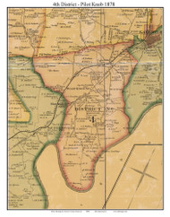District 4 - Pilot Knob, 1878 Old Town Map Custom Print Sumner Co.