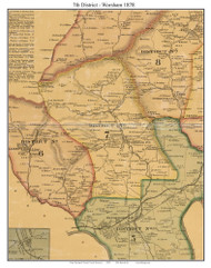 District 7 - Worsham, 1878 Old Town Map Custom Print Sumner Co.