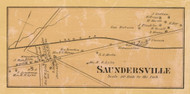Saundersville Village, District 5, 1878 Old Town Map Custom Print Sumner Co.