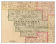Georgetown, Indiana 1882 Old Town Map Custom Print - Floyd Co.