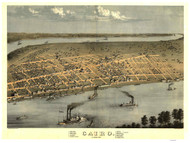 Cairo, Illinois 1867 Bird's Eye View