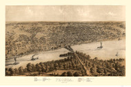 Peoria, Illinois 1867 Bird's Eye View