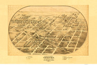 Chenoa, Illinois 1869 Bird's Eye View