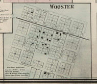 Wooster Village, Washington, Indiana 1866 Old Town Map Custom Print - Kosciusko Co.