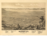 Brigham City, Utah 1875 Bird's Eye View
