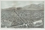 Salt Lake City, Utah 1887 Bird's Eye View